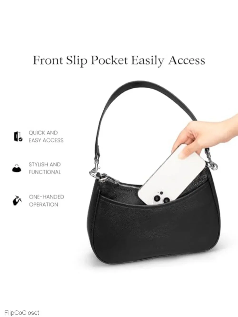 Genuine Leather Crossbody Bag Anti Theft Hobo Shoulder Purse